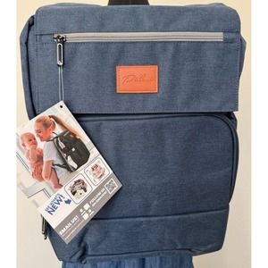Pillani Compact All In One Baby Diaper Bag‎ Backpack Changing Station Blue Navy